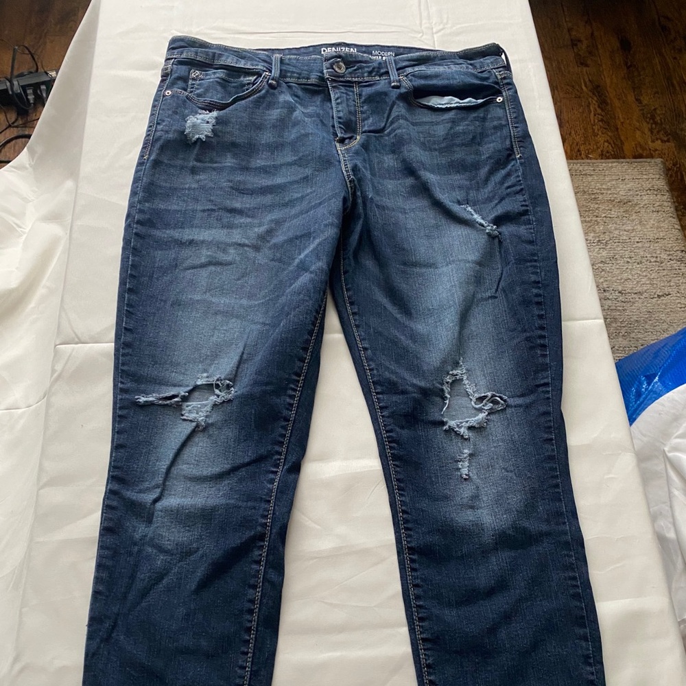 Distressed jeans